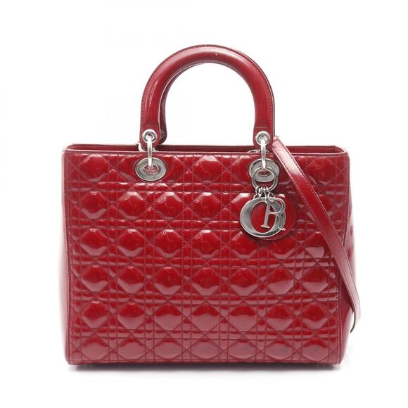 Christian Dior Lady Dior Patent Leather Handbag - Picture 1 of 10